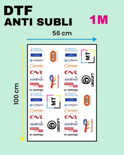 Impression DTF Anti Subli 1M