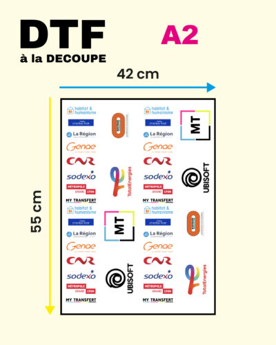 DTF A2 à la découpe